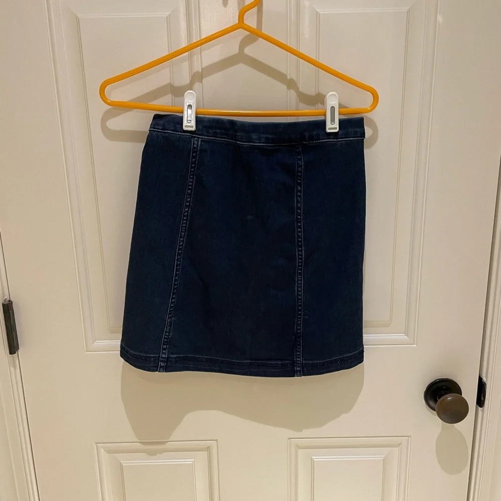 Free People Zip Denim Mini Skirt - Picture 3 of 3